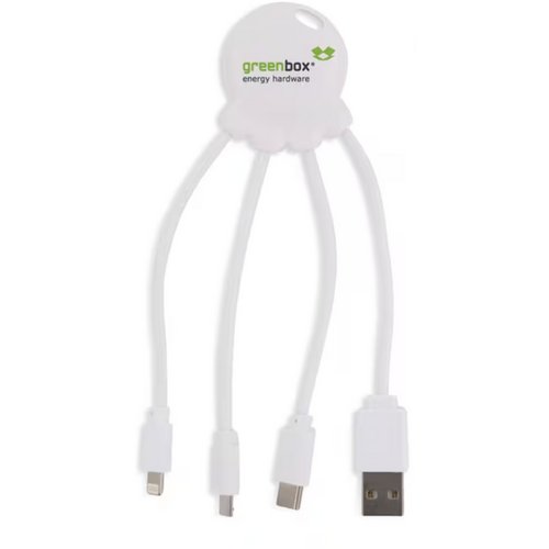 Xoopar Eco Octopus oplaadkabel Wit