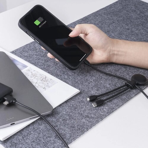 Xoopar Mr. Bio Powerbank en oplaadkabel Zwart
