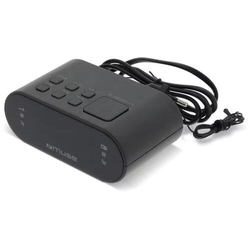 Muse Clock Radio FM Zwart