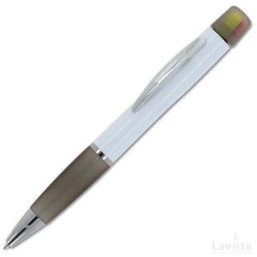 Balpen Hawaii met driekleurige tekstmarker wit / zwart