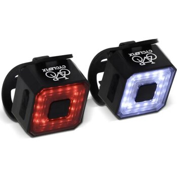 Oplaadbare fietslampjes set zwart