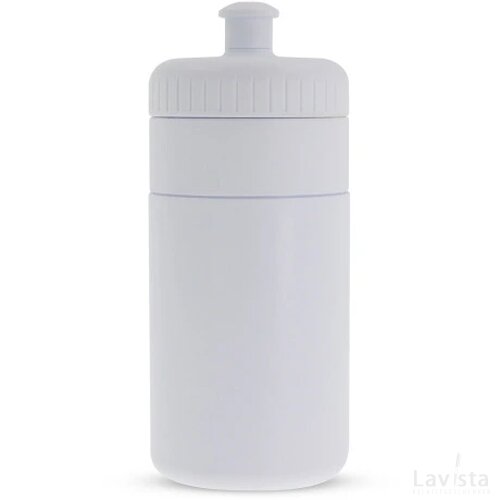 Sportfles met rand 500ml wit / wit