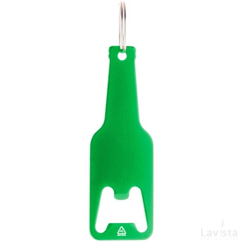 Flesvormige flesopener met hanger Groen
