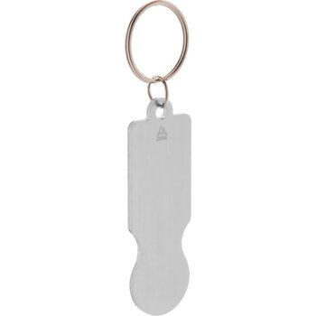Ralucart Winkelwagenmunt Sleutelhanger Zilver
