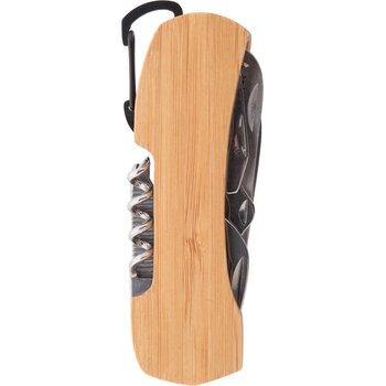 Bamboe zakmes met 9 functies Naturel