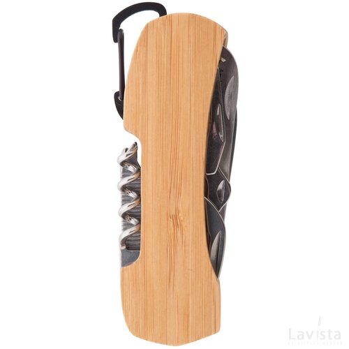 Bamboe zakmes met 9 functies Naturel