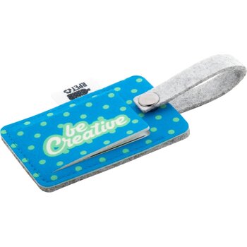 Creafelt Tag Custom Made Rpet Bagagelabel Grijs