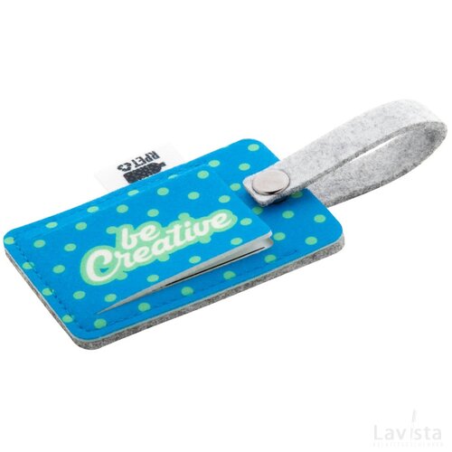 Creafelt Tag Custom Made Rpet Bagagelabel Grijs