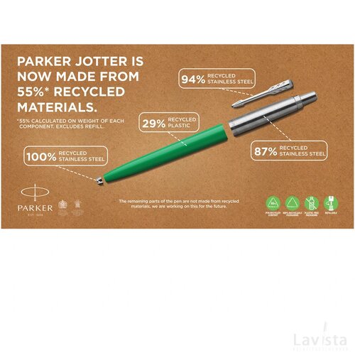 Parker Jotter gerecyclede balpen Navy