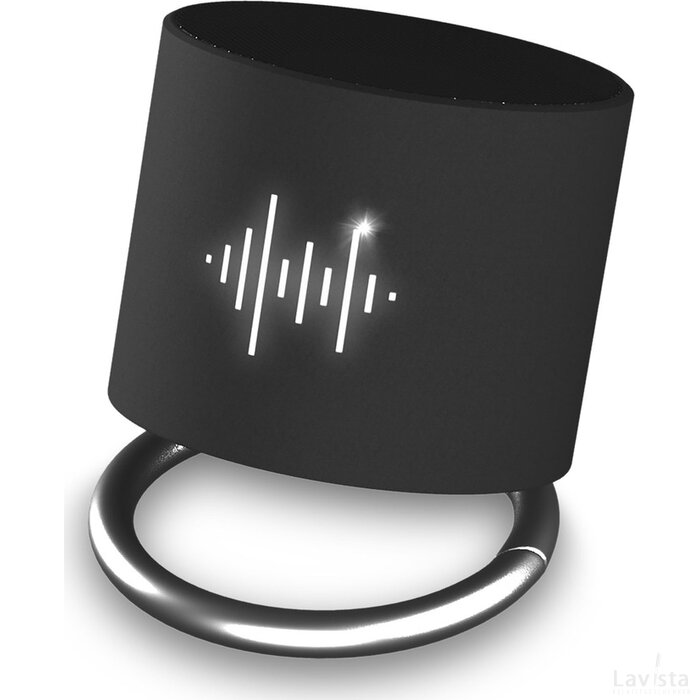 SCX.design S26 speaker 3W voorzien van ring met oplichtend logo Zwart