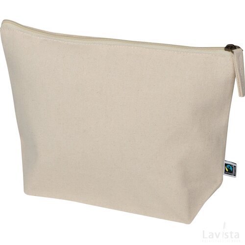 Fairtrade katoenen toilettas beige