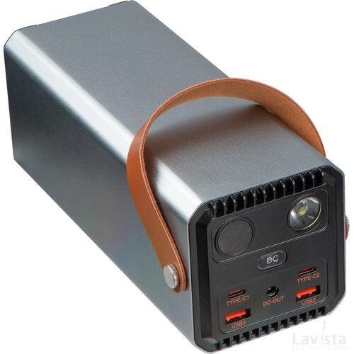 Powerbank 39.000 mAh antraciet