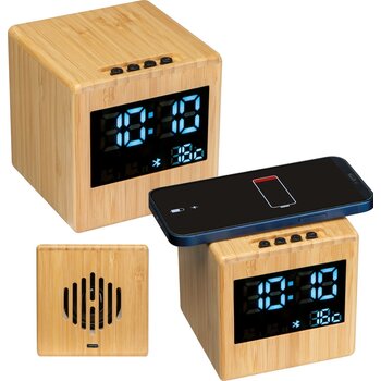 Bluetooth luidspreker met draadloze laadfunctie beige