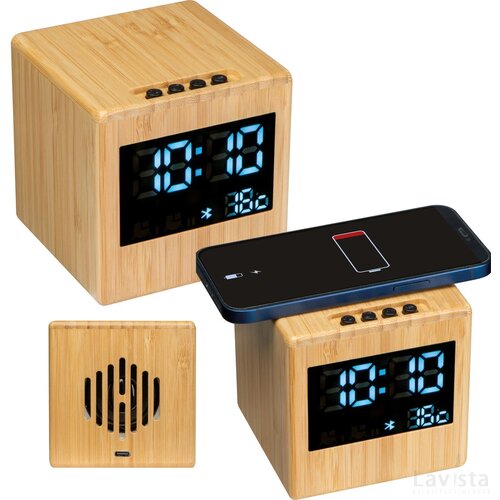 Bluetooth luidspreker met draadloze laadfunctie beige