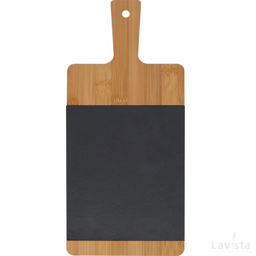 Snijplank van bamboe met inleg van leisteen beige