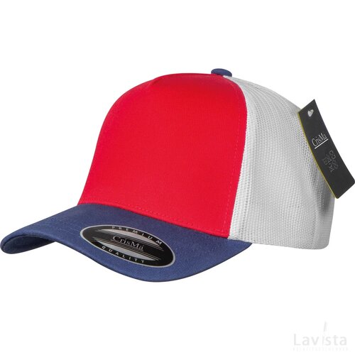 Crisma cap met meshinzet rood