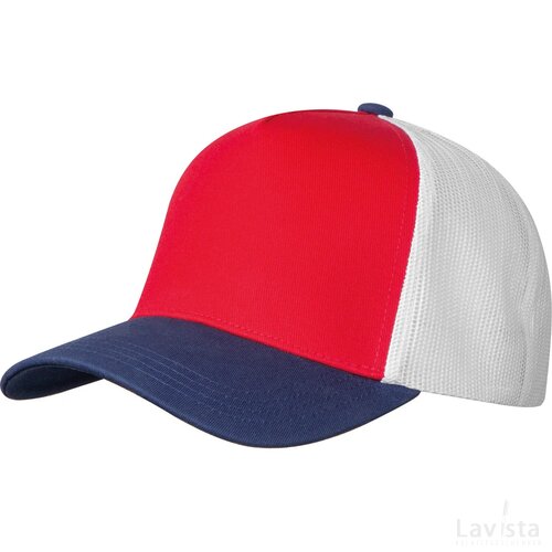 Crisma cap met meshinzet rood