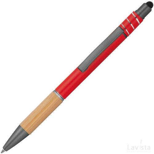 Anti-stress pen van aluminium rood