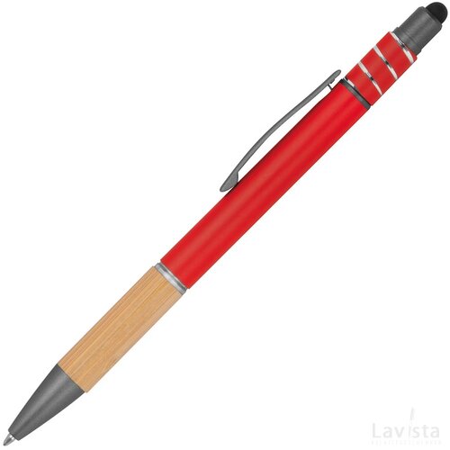 Anti-stress pen van aluminium rood