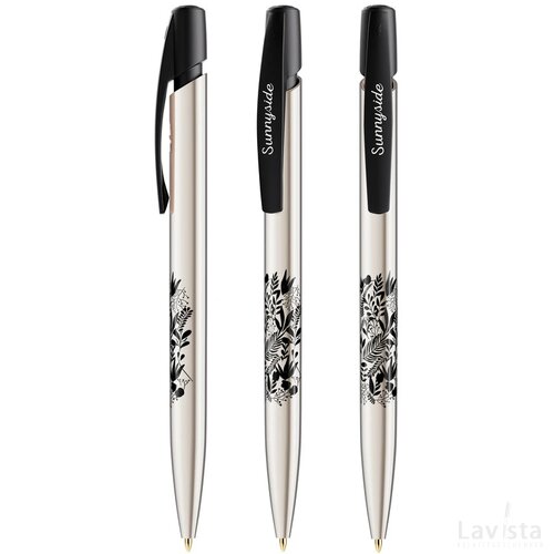 BIC® Media Clic Shine balpen zilver