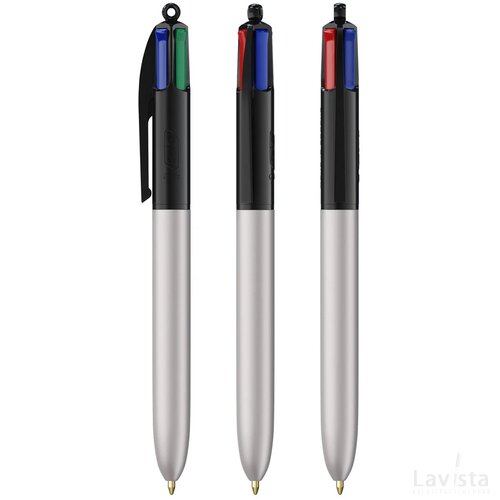 BIC® 4 Colours Glacé zwart/zilver