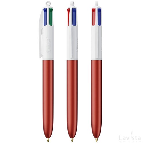 BIC® 4 Colours Glacé wit/rood