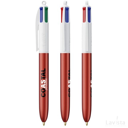 BIC® 4 Colours Glacé wit/rood