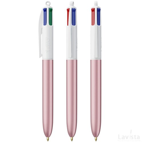 BIC® 4 Colours Glacé wit/roze