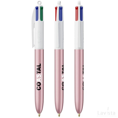 BIC® 4 Colours Glacé wit/roze