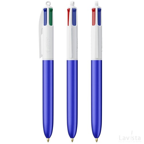 BIC® 4 Colours Glacé wit/blauw