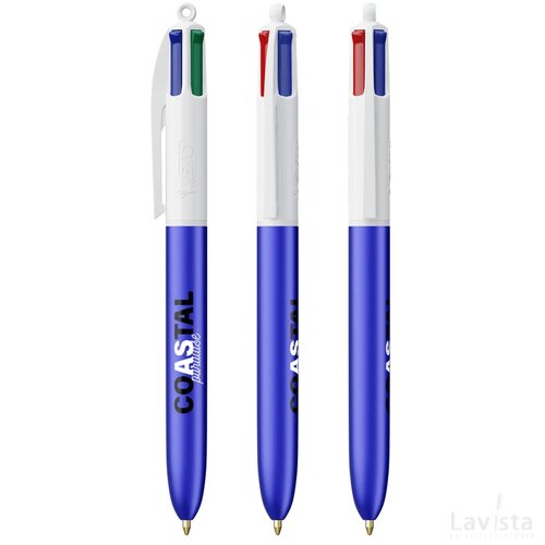 BIC® 4 Colours Glacé wit/blauw