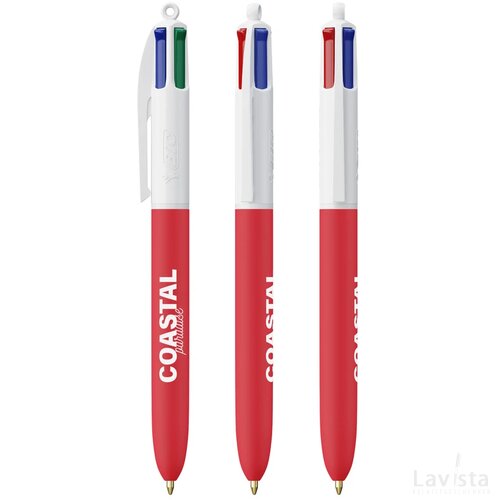 BIC® 4 Colours Soft wit/rood