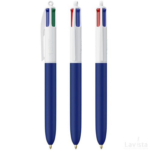 BIC® 4 Colours Soft wit/marineblauw
