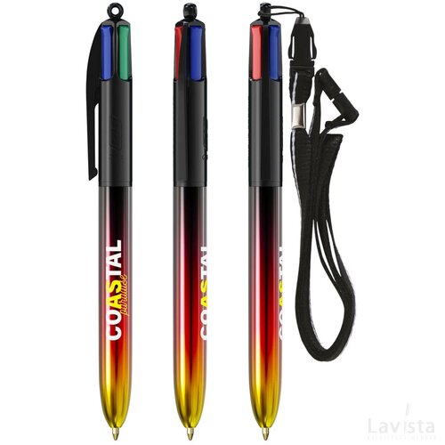 BIC® 4 Colours® Flags Collection + lanyard multicolour