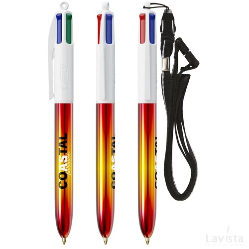 BIC® 4 Colours® Flags Collection + lanyard multicolour