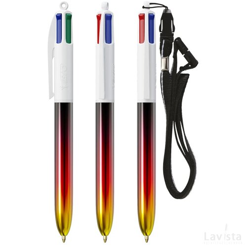 BIC® 4 Colours® Flags Collection + lanyard multicolour