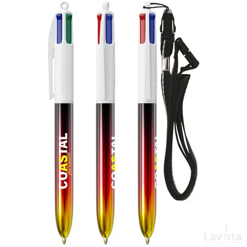 BIC® 4 Colours® Flags Collection + lanyard multicolour