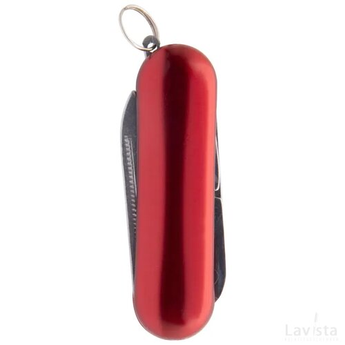Klein zakmes met 3 functies Rood