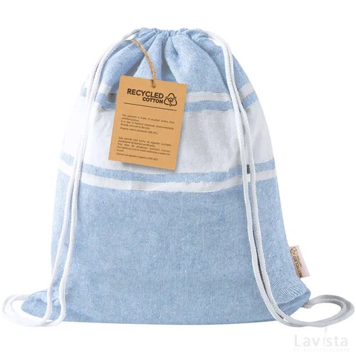 Carey Strandlaken En Tasje Met Trekkoord Licht Blauw