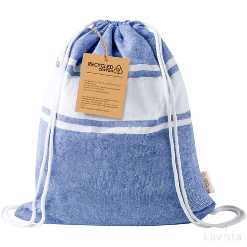 Carey Strandlaken En Tasje Met Trekkoord Donker Blauw