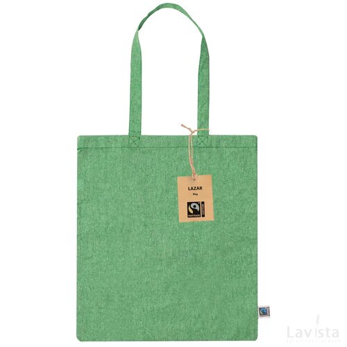 Lazar Fairtrade Boodschappentas Groen
