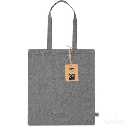 Lazar Fairtrade Boodschappentas Zwart