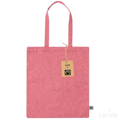 Lazar Fairtrade Boodschappentas Rood