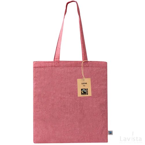 Lazar Fairtrade Boodschappentas Rood