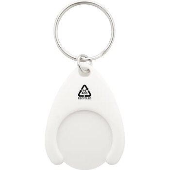 Neppy Rabs Trolley Muntsleutelhanger Wit