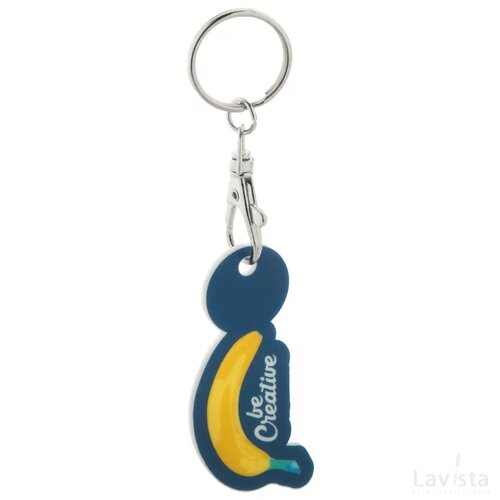 Coloshop Creative Winkelwagenmuntje Sleutelhanger Wit