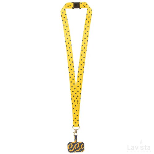 Subyard Mobile Safe Custom Made Lanyard Met Mobiele Telefoonhouder En Rpet-Sleutelkoord Wit