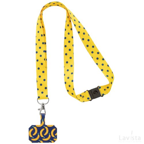 Subyard Mobile Safe Custom Made Lanyard Met Mobiele Telefoonhouder En Rpet-Sleutelkoord Wit