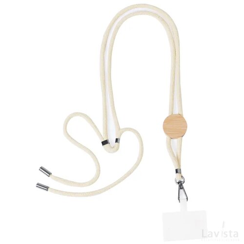 Reuter Lanyard Met Mobiele Houder, Cirkel Natuurlijk