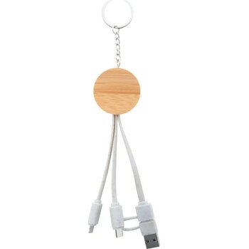 Mugory Sleutelhanger Met Usb-Oplaadkabel Natuurlijk